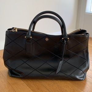 Tory Burch Black Diamond Pattern Bag